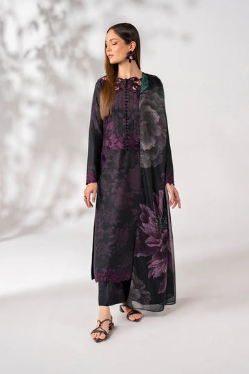 Paired with a silk dupatta and stylish printed pants